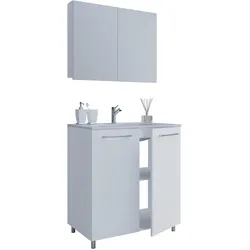 Badezimmer Gilos 3-tlg. Weiß