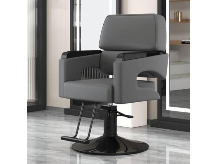 Dalumian Friseurstuhl/Barber-Stuhl, Styling-Stuhl für Friseure Metallgestell, hochelastischer Schaumstoff & PU-Leder, um 360° drehbar, höhenverstellbar(J)