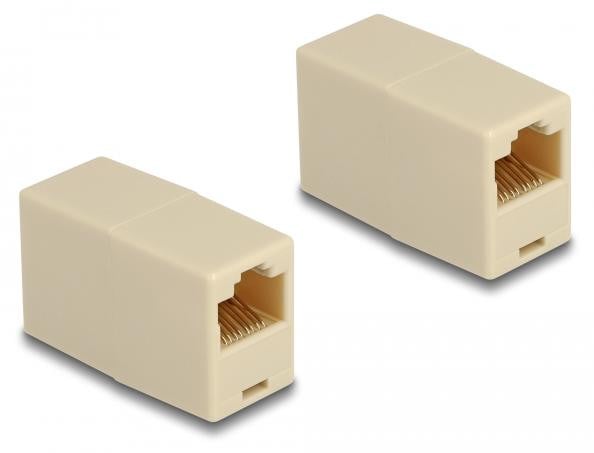 Delock Netwerkkoppelaar RJ-45 naar RJ-45 UTP Aansluiting 1:1 Beige