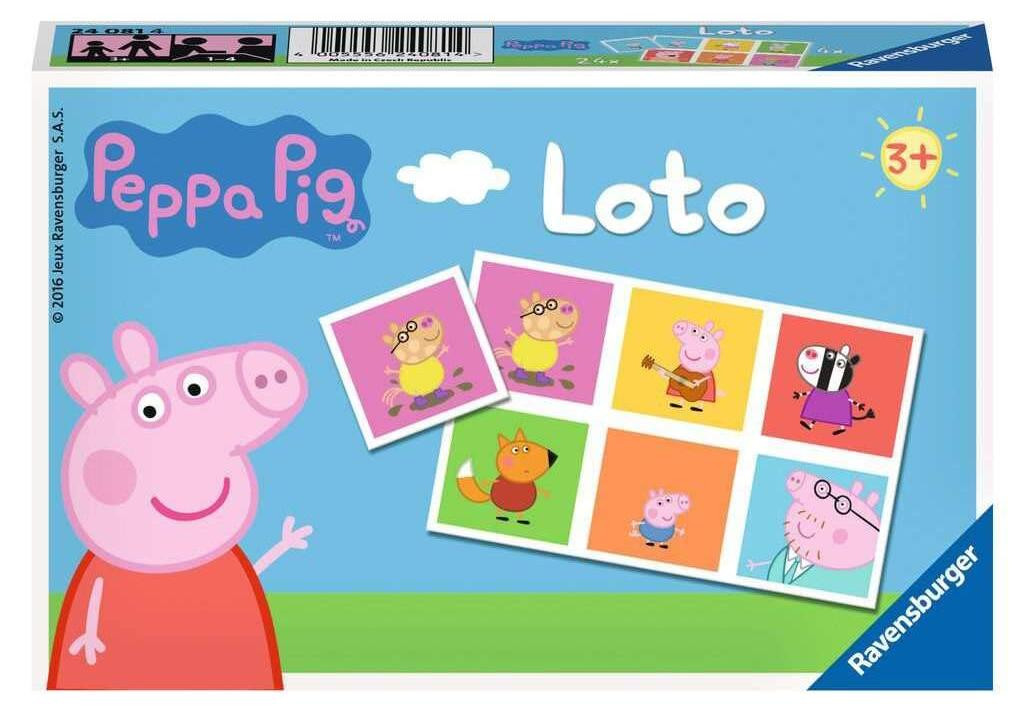 Ravensburger Peppa Wutz Loterij Bingo Franse versie voor jongens en meisjes 154 mm