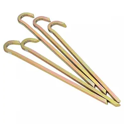 Berger Vierkant Erdnagel Zelthering 22 cm aus Stahl für extrem harte Böden, 5er-Pack
