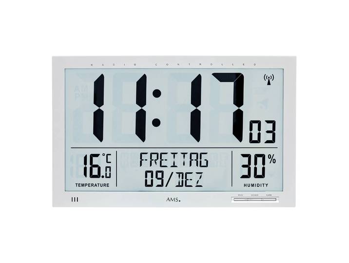 Horloge murale Drenta Matière plastique 37 x 3cm Argenté/Argenté