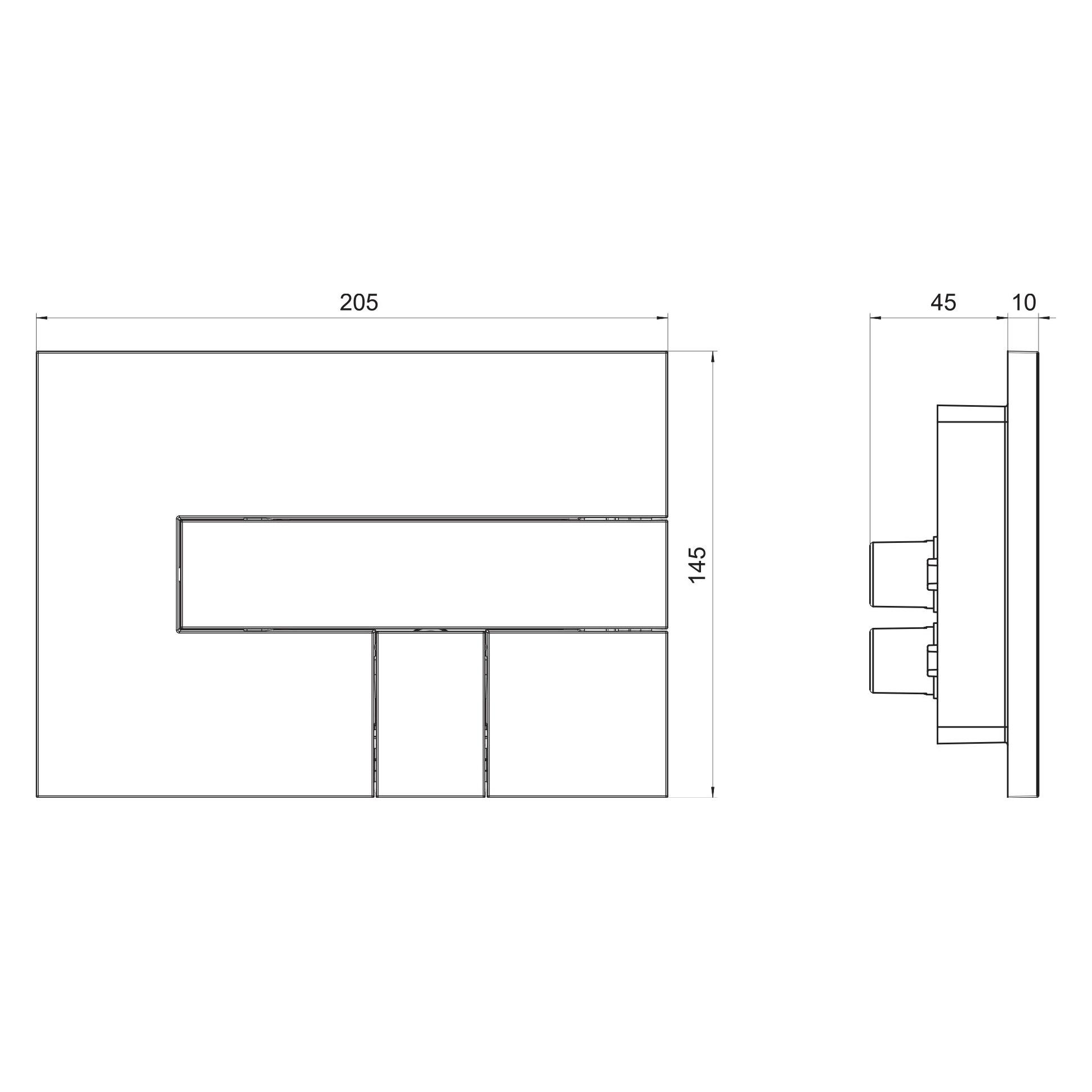 Laufen LIS Bedienfeld Duo AW100, weiss (H9001000000001)