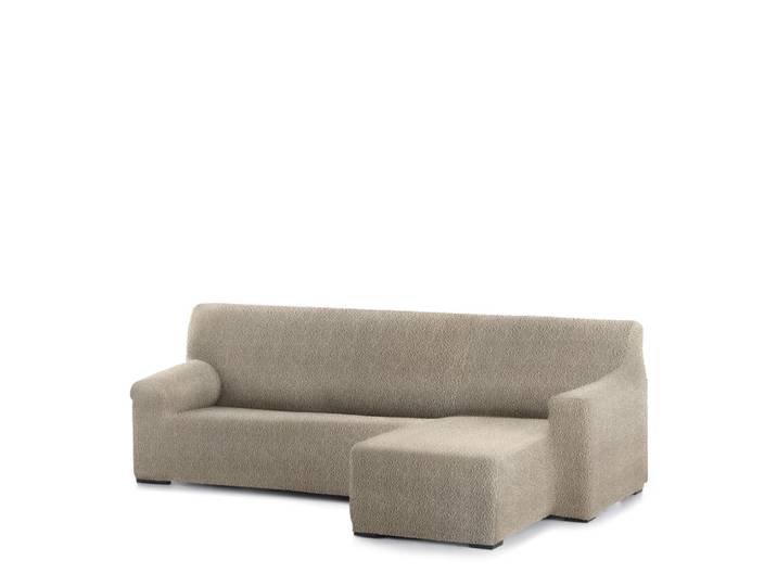 Housse de canapé en l droite b/c taupe 250 - 360 cm