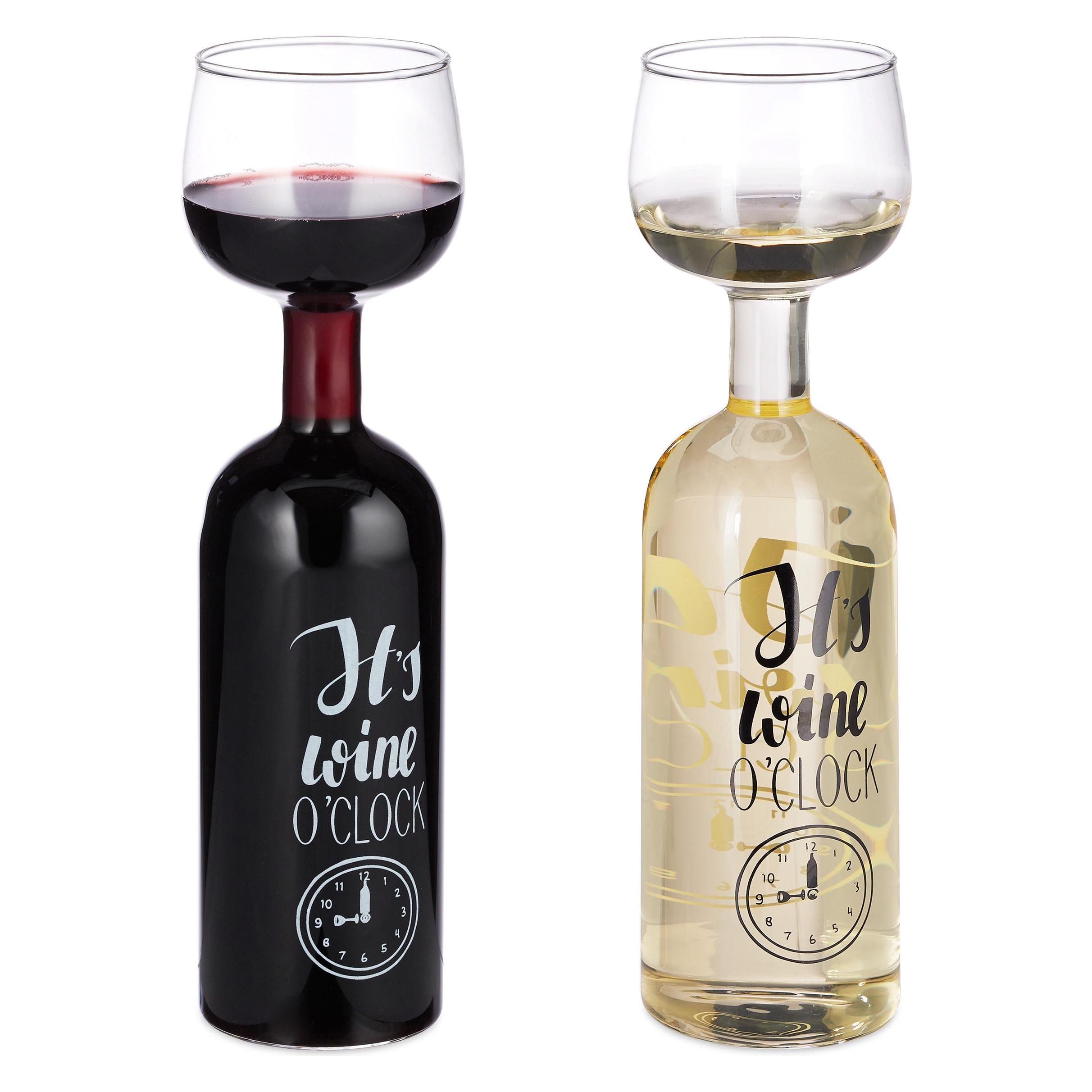 Relaxdays Weinflasche (75 cl, Rotweingläser) (4052025249953)