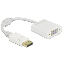 DeLOCK Adapter DisplayPort 1.2 Stecker zu VGA Buchse weiß