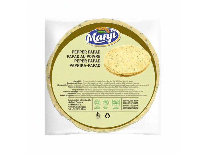 Papad au poivre, saveur originale, 100 g