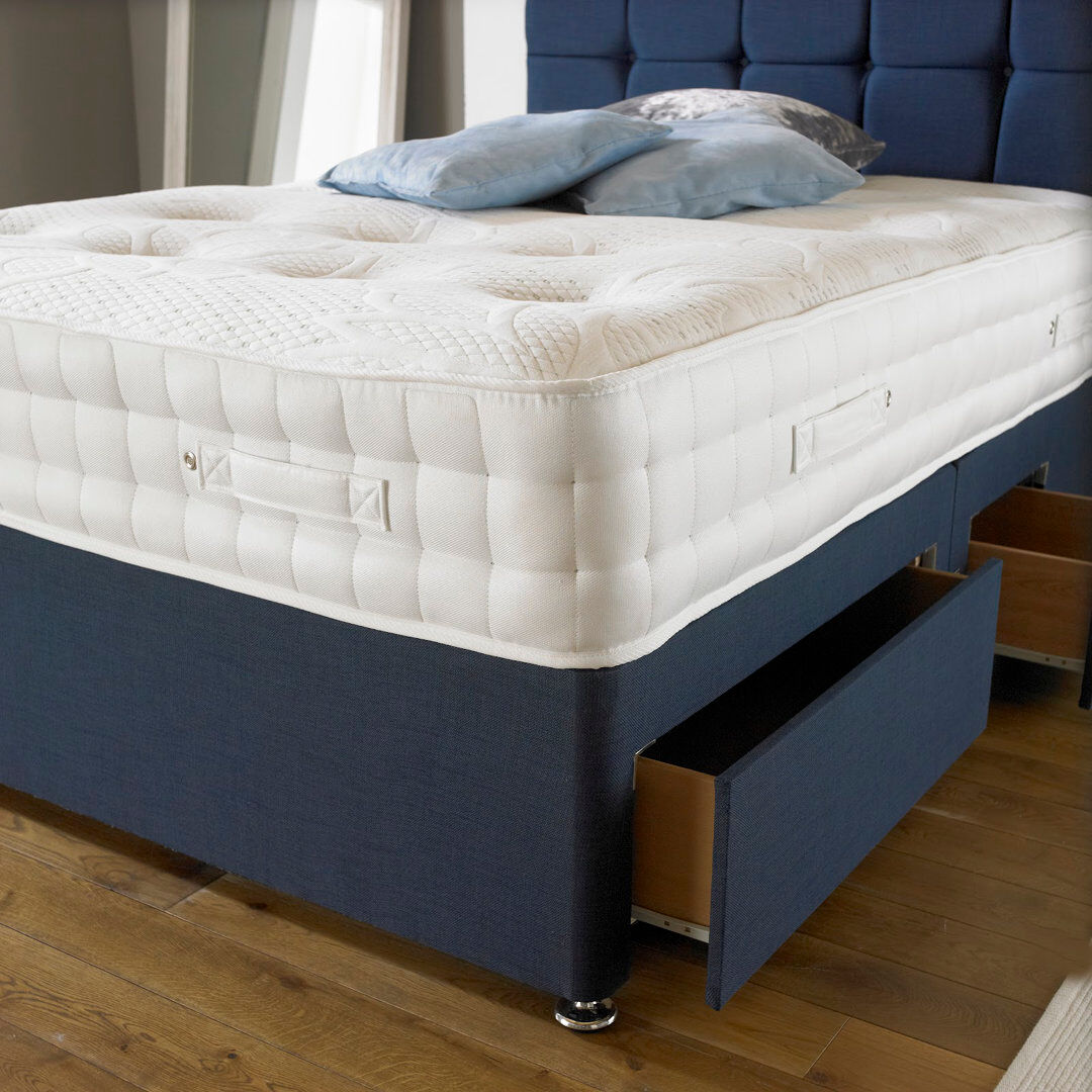 White Noise 27cm Memory Foam Pocket Sprung 2000 Mattress, Soft-Med Firm, Ideal for Back Pain Relief Double (4'6)