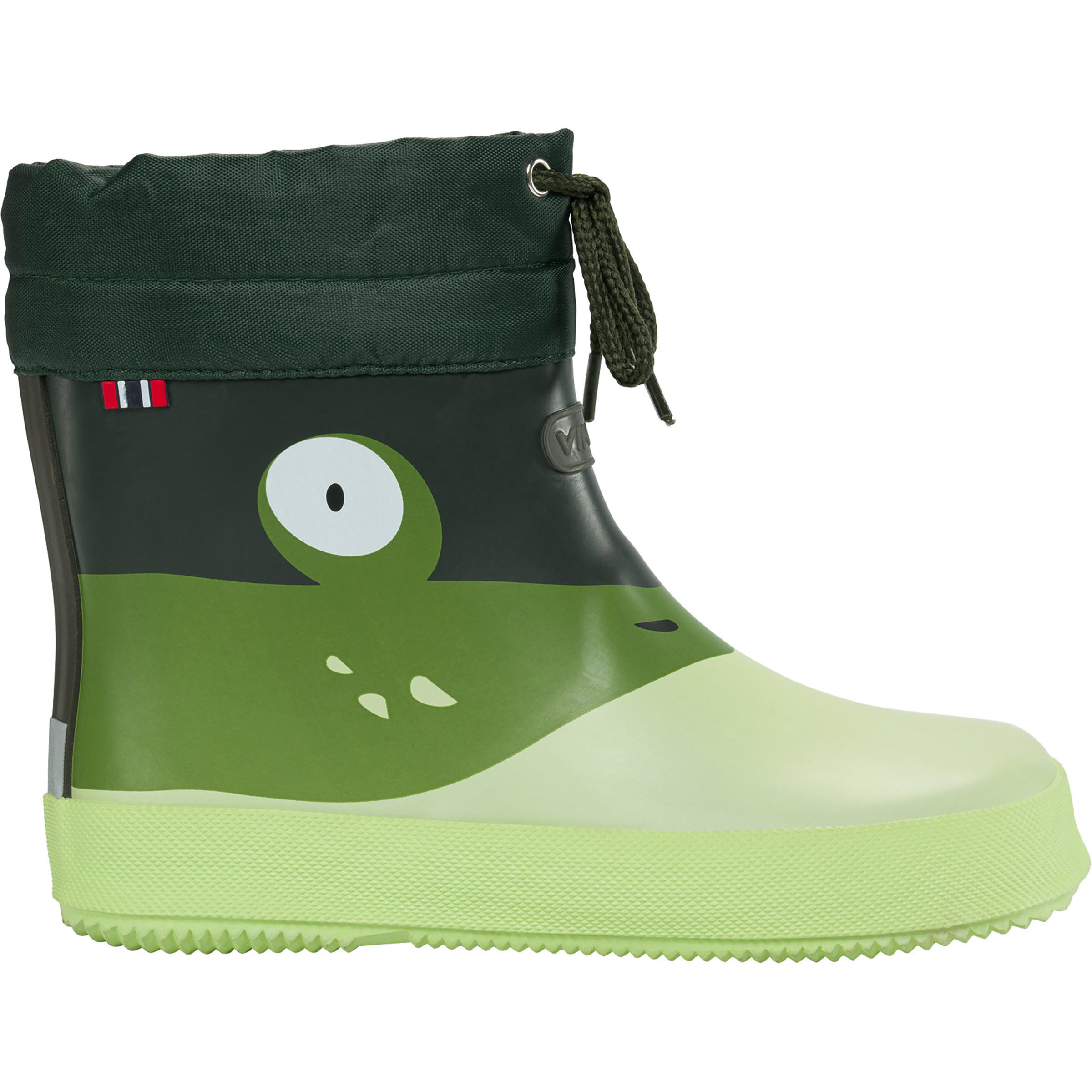 Viking Alv Barefoot Paw Print Gummistiefel Kinder Gummistiefel gruen Größe 20 Lifestyle Wasserdicht