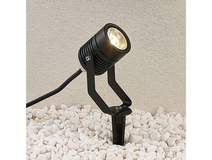 LED-Außenstrahler Maris m. Erdspieß, IP65, schwarz Lindby, schwarz, Metall, Modern