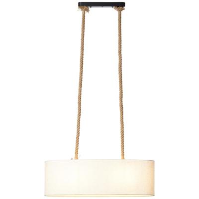 BRILLIANT Pendelleuchte "Sailor", beige (natur, weiß), 2, H: 120cm, 1 Stk., Leuchten, Hängelampe, 2-flammig natur/weiß, Pendelleuchte