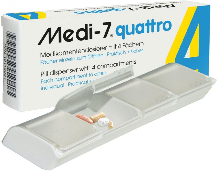 Medi 7 quattro Medikamentendosierer 4-fächer weiss 1stk