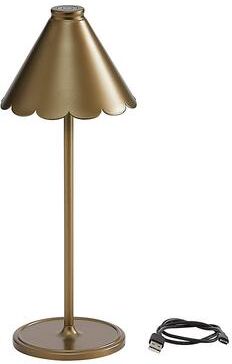 Kit Scalloped LED Lamp - Antique Brass - Ballard Designs
