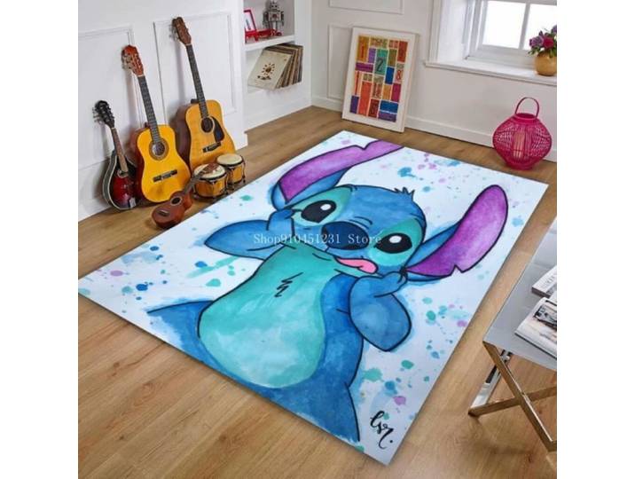 NVY-4735 Lilo & Stitch – tapis de jeu pour enfants tapis de sol lavable pour salon impression géométrique moderne pour