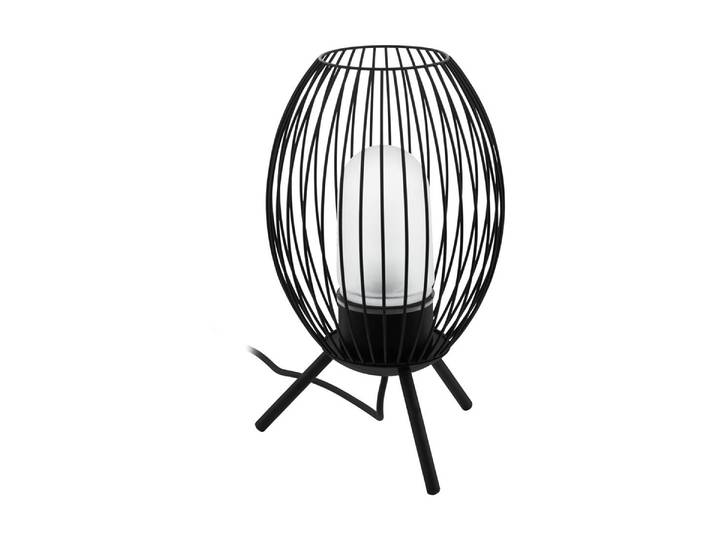 EGLO Fusignano, Schwarz, Weiß, Glas, Zink, Wohnzimmer, Schwarz, IP44, I