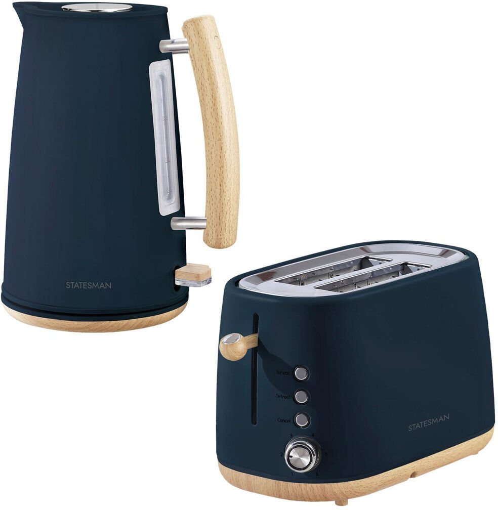 Statesman Scandi 1.7L Stainless Steel Electric Tea Kettle Blue 1.7L