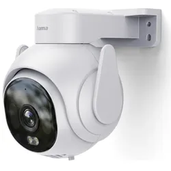 Hama Smarte Überwachungskamera, WLAN, Aufzeichnung, Nachtsicht, für aussen, Weiss (00176691), Netzwerkkamera, Weiss