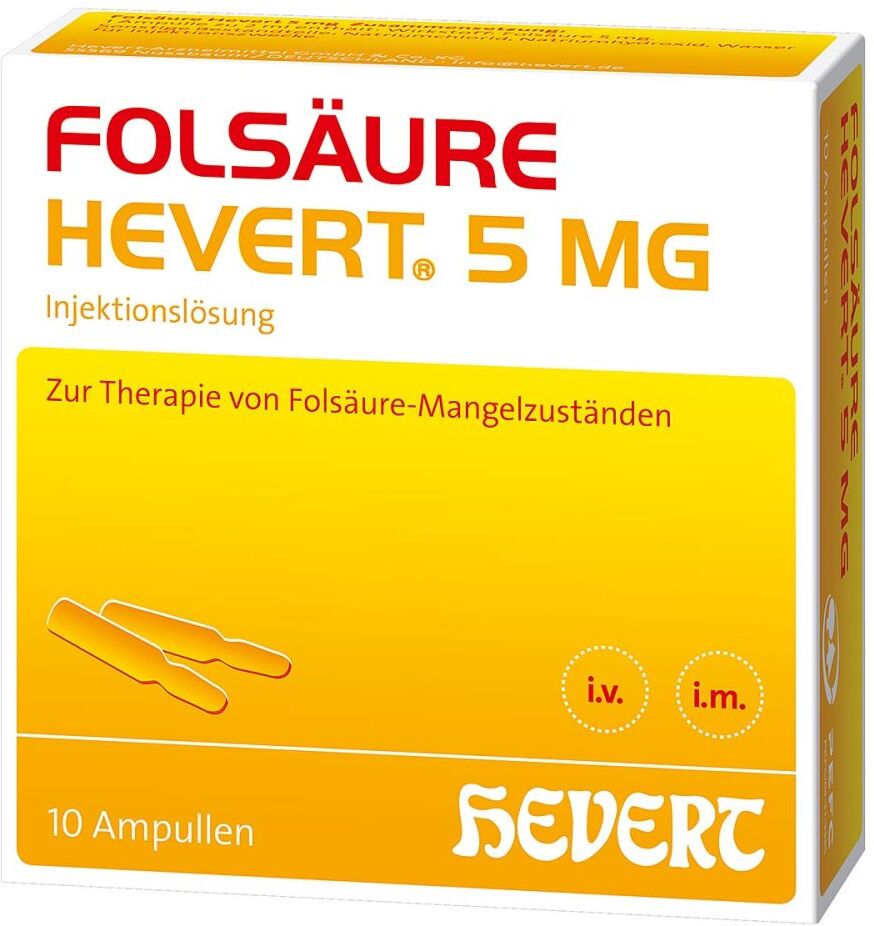 Folsäure Hevert 5 mg Ampullen