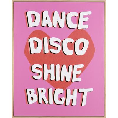 Kunstdruck MIRRORS AND MORE "DANCE", pink (farbe bild(er): vielfarbig), B:40cm H:50cm, Kunststoff, Bilder, Kunstwerk mit positivem Spruch