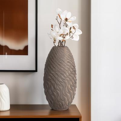 Sagebrook Home Devone Ceramic Brown Vase