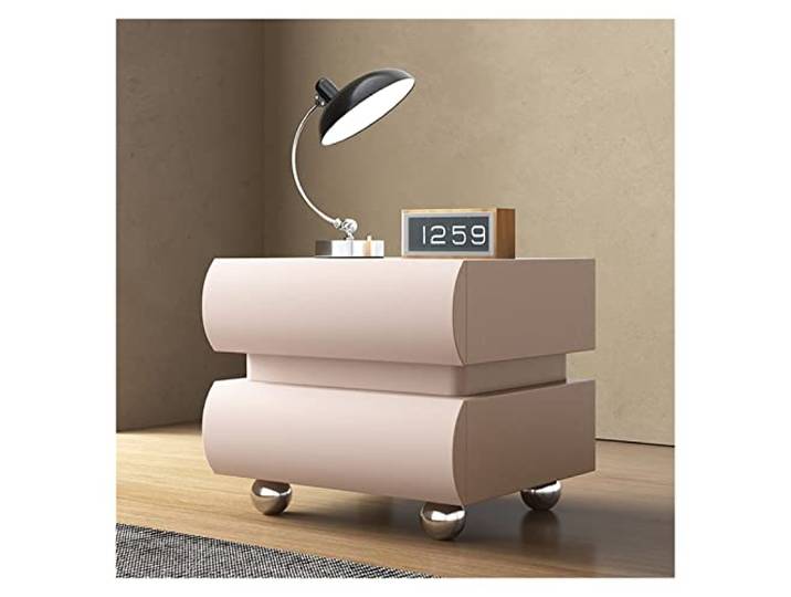 YCCHAH Bett mit Stauraum Nachttisch im nordischen Stil, einfacher, moderner, Schlafzimmer, Rockboard, Arbeitsplatte, kreativer Aufbewahrungsschrank Desktop(C,50 * 40 * 50cm)