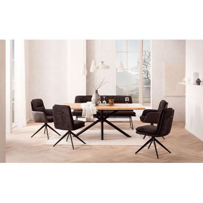 Esstisch HOME AFFAIRE, beige (natur, schwarz, natur), B:180cm H:77cm, Tische, Esstisch