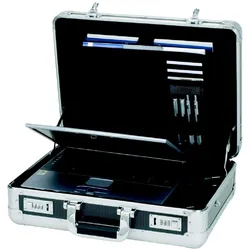 Alumaxx Laptop-Aktentasche, Koffer, Silber