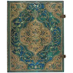 Paperblanks, Heft + Block, Chroniken in Türkis (18 x 23 cm, Liniert, Harter Einband)