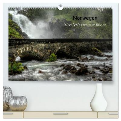 Norwegen - Vom Westen zum Süden (hochwertiger Premium Wandkalender 2026 DIN A2 quer), Kunstdruck in Hochglanz