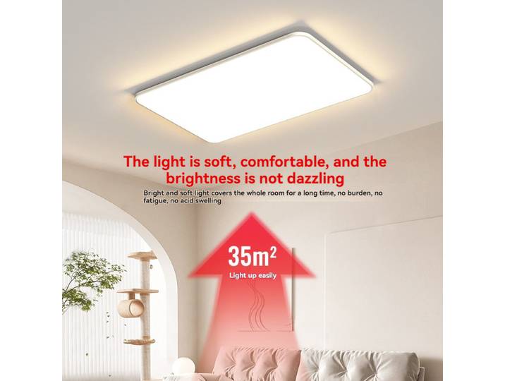 Plafonnier encastré rectangulaire super fin, forme simple et moderne, luminaire LED encastré pour chambre, bureau, balcon