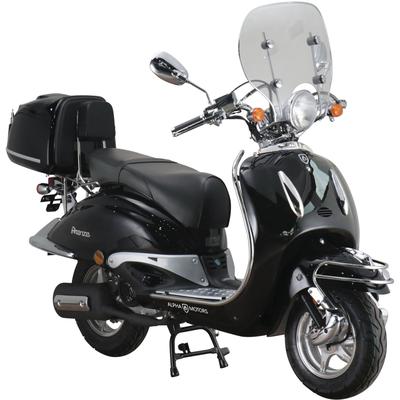 Motorroller ALPHA MOTORS "Firenze Limited", schwarz (schwarz, schwarz), Motorroller, 25 km/h, im Retro-Look, B:85cm H:108,5cm L:189cm