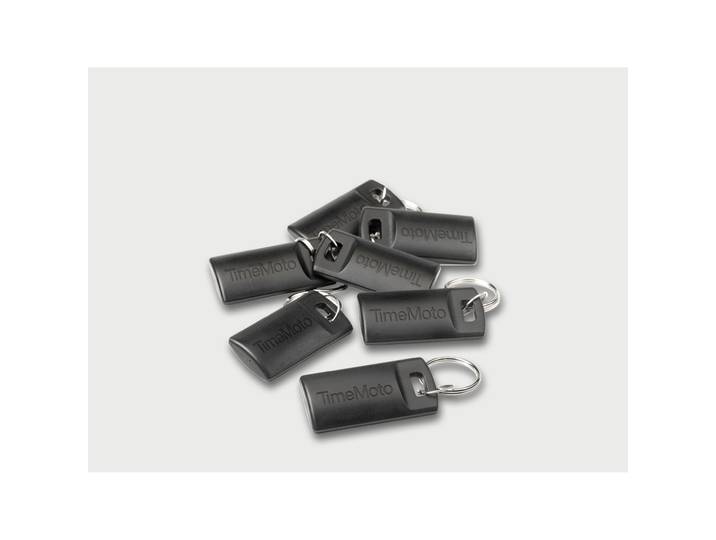 TimeMoto Badge Porte-clés RF-110 - Compatible badgeuse RFID - Lot de 25 - Noir