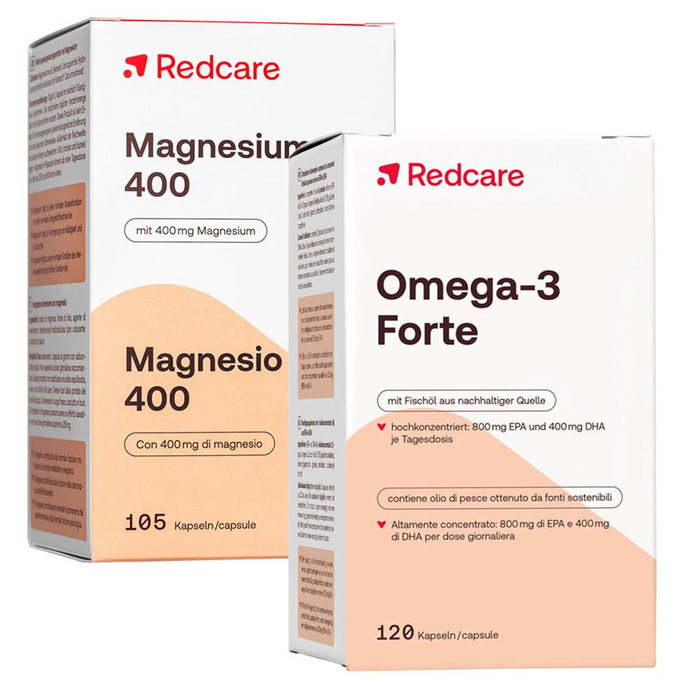 Redcare Omega-3 Forte + Magnesium 400 105+120 St Set