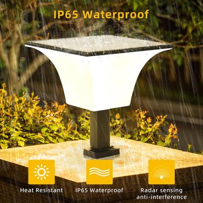 Uplifted Goods Solar Powered LED Radar Sensor Wall Light For Outdoor Security And Ambiance white warm White