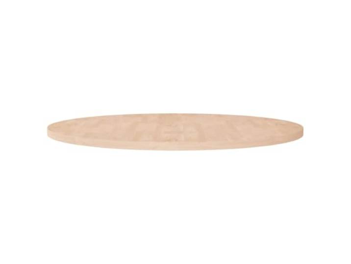 GHVBNMF Runde Tischplatte Ø90x2,5 cm Massivholz Eiche Unbehandelt Rustikale Holzplatte aus natürlicher Eiche für Beistelltisch, Bistrotisch oder Esstisch in Gastronomie und Wohnzimmer.