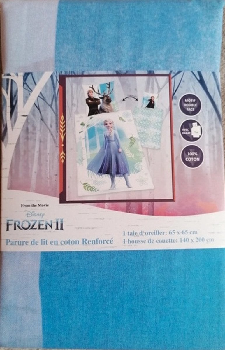 Disney Frozen dekbedovertrek met kussensloop van katoen, 140 x 200 cm