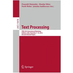 Text Processing, Fachbücher von Prasenjit Majumder, Parth Mehta, Mandar Mitra, Jainisha Sankhavara