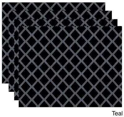E by Design 18 x 14-inch Diamond Dots Geometric Print Placemat (Set of 4)
