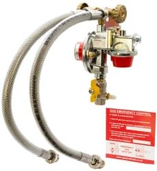 Clesse 7.5kg OPSO LPG Manual Changeover Gas Regulator Kit - UK POL