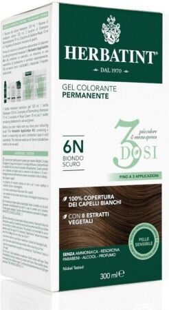 Herbatint Tintura Per Capelli Gel Colorante 3 Dosi 6n 300ml