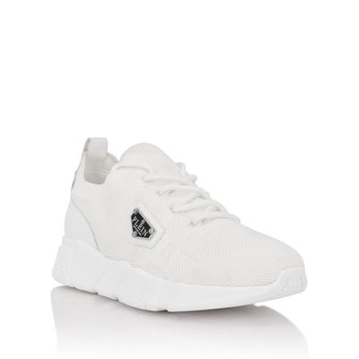 Sneaker PHILIPP PLEIN "Running-Sneaker", Herren, Gr. 41, Normalschaft, weiß (01, weiß), Schuhe Sneaker