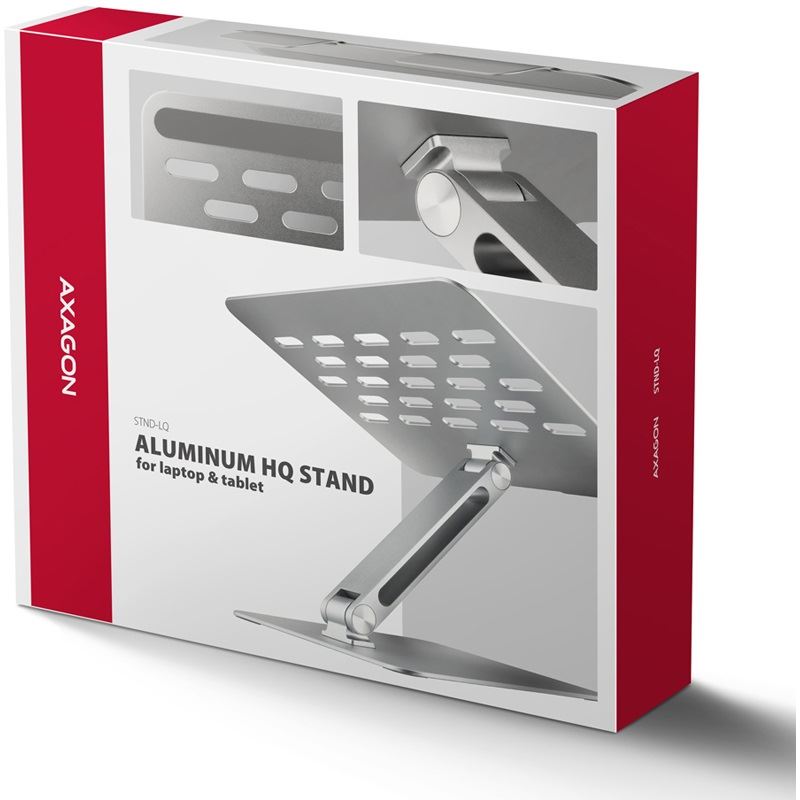 AXAGON STND-LQ Ständer für 10 bis 16 Zoll Laptops und Tablets - silber