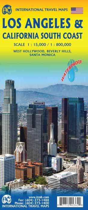 Carte de voyage - Californie, côte sud & Plan de Los Angeles   ITM