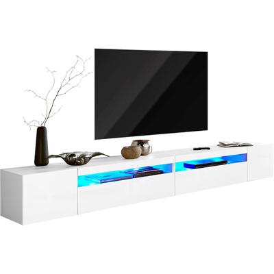 Lowboard OTTO HOME, weiß (weiß, weiß hochglanz), B:260cm H:36,5cm T:40cm, Sideboards, Lowboard, Breite 260 cm, ohne Beleuchtung