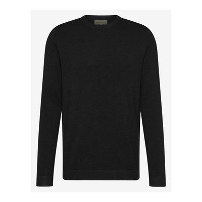 Rundhalspullover BENVENUTO. "BENVENUTO. Pullover AMOS", Herren, Gr. M, schwarz, Pullover Rundhalspullover, mit weichem Strickmaterial