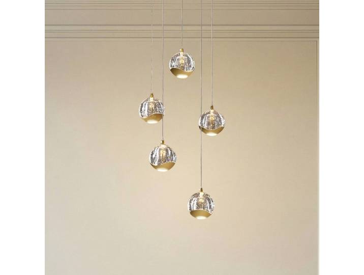 Suspension en verre en verre transparent