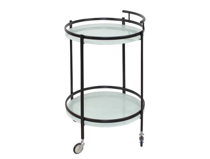 Servierwagen Formiga Ø 52cm Schwarz/Schwarz