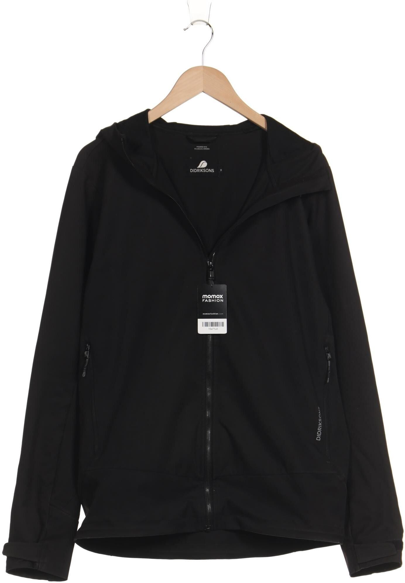 Didriksons Herren Jacke, Schwarz, Gr. M, Synthetik / Elasthan - Second Hand