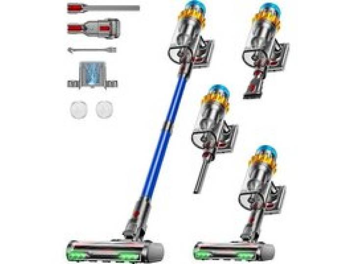 Aspirateur Balai sans Fil 650W/55KPA/70Min Aspirateur sans Fil Puissant Autoportante/Super1 8L Cup Écran LED/Brosse Anti