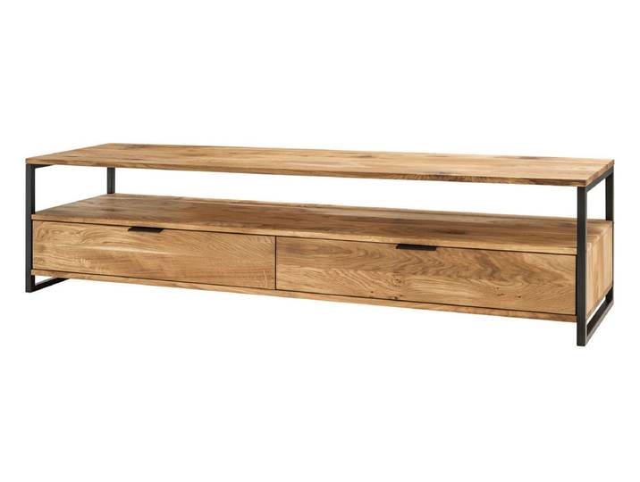 TV Board 160x46cm 'Lissabon' Wildeiche Stahl schwarz